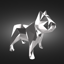 Model-1-3-render-1.png STL file French bulldog lowpoly・3D printer design to download, Zhyve