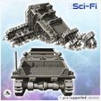 4.jpg Futuristic half-track transport vehicle with cargo and antenna (23) - Future Sci-Fi SF Post apocalyptic Tabletop Scifi Wargaming Planetary exploration RPG Terrain