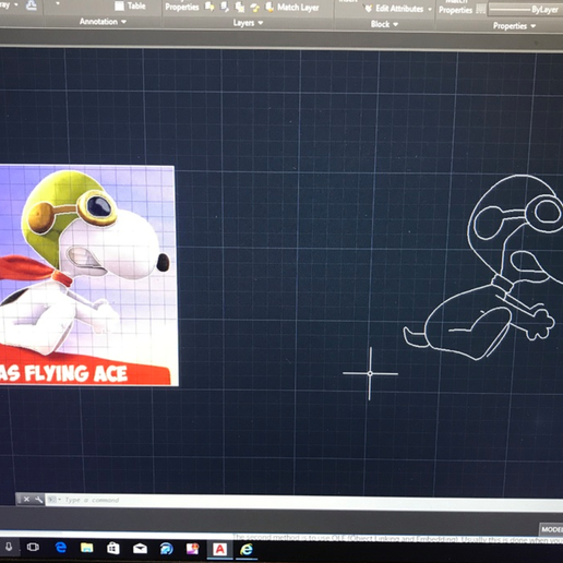 Snoopy 3D printed free 3D model 3D printer Cults fichier 3D9.png Snoopy Ace