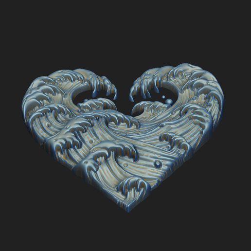 haaaqssssssqsssq.jpg Heart printing ready jewelry casting CNC milling artisan waves