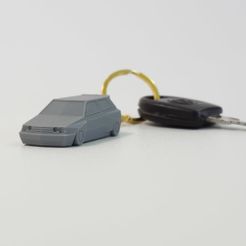 Avant Zoom.jpg Fichier STL gratuit Low Poly - Porte-clefs VW Golf III Aero Kit・Objet imprimable en 3D à télécharger