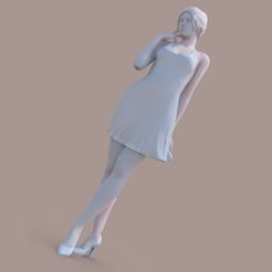 W_walk_00.jpg 3D file Lady walking・Model to download and 3D print