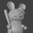 3.jpg Easter Bunny Baseball Player Figurine