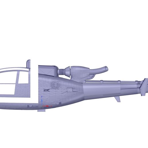 🚁 SA341 Gazelle helicopter (TRex450)・ STL File for 3D printing