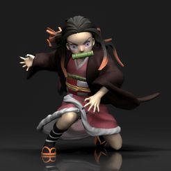 Preview_2.jpg Archivo STL Kamado Nezuko Kimetsu No Yaiba・Objeto imprimible en 3D para descargar