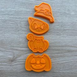 CORTADORESYMAS-2.jpeg Archivo STL GATO POR PARTES HALLOWEEN CORTADOR - CUTTER HALLOWEEN CAT・Plan de impresión en 3D para descargar