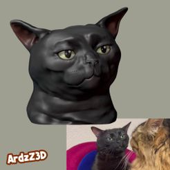 zoning-out-cat-stl-preview-1.jpg Archivo STL zoning out gato・Diseño de impresora 3D para descargar