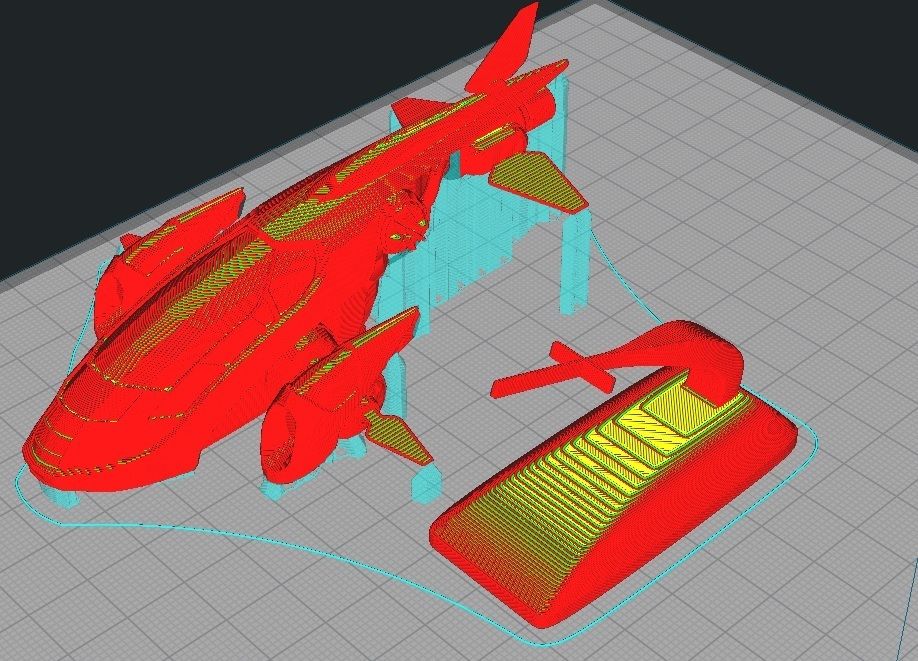 Download Free STL File Combat SpaceShip • Template To 3D Print ・ Cults