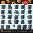 | Satan Oy am C a Vv ‘ a u /PaNs . ee ao) A ey ag — rey. La Vereen J iled models -deta ice mugs 26 high D Pack of dice mugs - Fantasy SciFi Ancient Futuristic