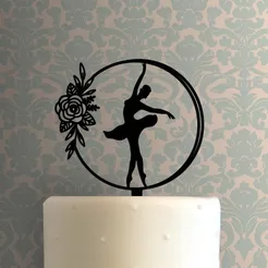 bailarina.webp Archivo STL Adorno Torta - Bailarina de Ballet・Modelo para descargar y imprimir en 3D