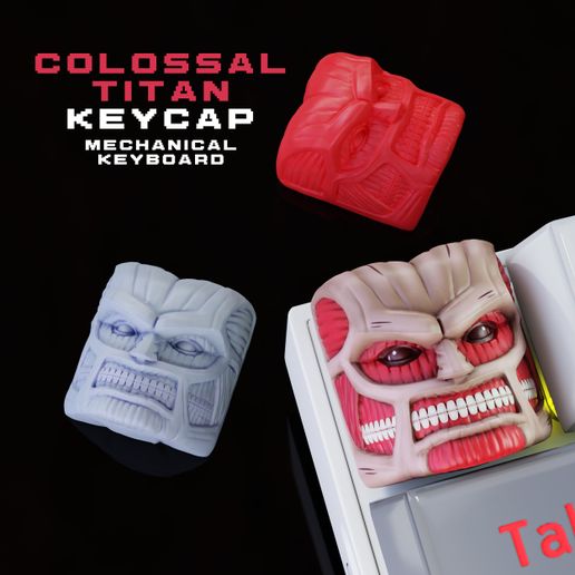 Colossal Titan - Keycap 3D for mechanical keyboard - Attack on Titan - Shingeki no Kyojin 3D model