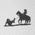 Capture.png Cowgirl Dragging Cowboy Silhouette