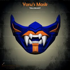 1.jpg Valorant Yoru Mask - Fan Art 3D print model