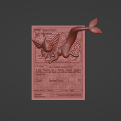 Vaporeon_01a.png 3D file POKEMON Vaporeon 4D CARD CUSTOM・3D printing template to download