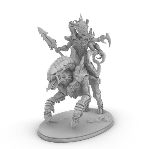 Alien Xenomorphic Hive-Lord on Bio-Steed