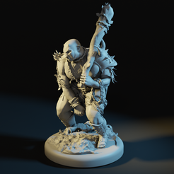 Ogre_1AO.png Fantasy Ogre Miniature - DnD Roleplay Tabletop Printable 3D print model