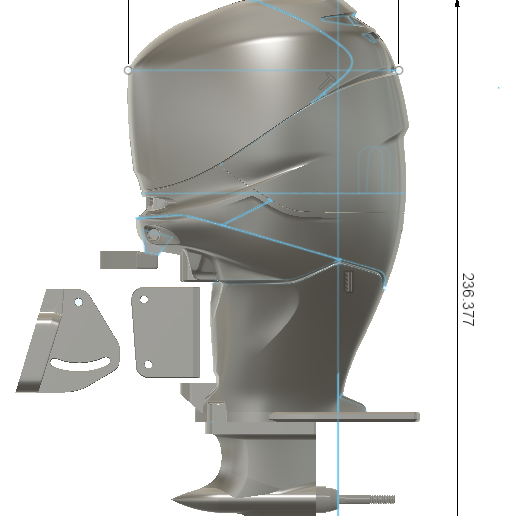 TMRC V350 V3 - 3D Printable RC Outboard Motor - STL Pack