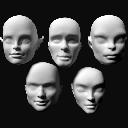 👹 Heads for OOAK doll customizing compatible with monster high