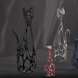Cats-1.png Family of Cats - Family of Cats - Lowpoly - Wire - Pixel - 3D Model