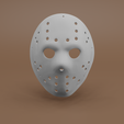 Part3-Front.png Hockey Mask 3D Model (STL) for 3D Printing | Inspired by Friday the 13th Part 3,4, & 6 Mask