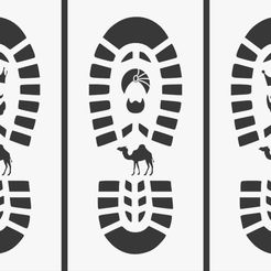 Reyes-Magos-y-Camellos.jpg STL file THE THREE KINGS FOOTPRINT・Template to download and 3D print