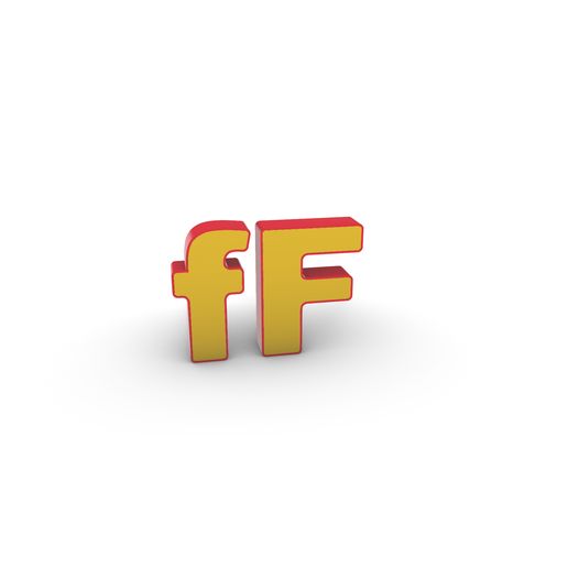 F.jpg 3d print - LETTERS - "f" and "F" - 250mm