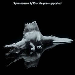 Spinochill_1d.jpg Datei STL Spinosaurus chilling 1-35 Skala vor-unterstützte Dinosaurier・Modell für 3D-Druck zum herunterladen