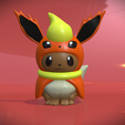 09CC7AC9-43DB-468E-90E8-BE5D89FEFA6B.png STL-Datei Eevee, verkleidet als Flareon・Modell zum Herunterladen und 3D-Drucken