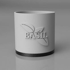 Basil_Pot_Render.JPG Archivo 3D gratis Jardinera de albahaca・Modelo para descargar y imprimir en 3D