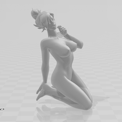 2021-07-04-17_25_18-Window.png STL file naked girl on tits kneeling on the floor・Model to download and 3D print