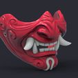 Render_Etsy.70.jpg Samurai demon mask 3D printed model