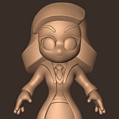 b.jpg STL file Hermione Granger chibi ( Emma Watson ) Harry Potter・3D printer design to download