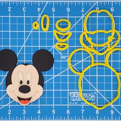 aa-Mickey-Mouse-pic.jpg Mickey Mouse Multipiece Fondant Cookie Cutter Set 4"