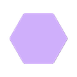 case_r.stl Un sous-verre Hexagone satisfaisant