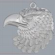 Screenshot_2.jpg Eagle pendant Jewelry medallion 3D print model