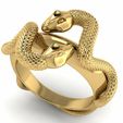 3.jpg Snakee ring 3d pritable model