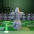 CyborgQueen-back.jpg 2x Chess Set Cyborgs vs. Nature