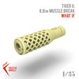 3.jpg Archivo STL TIGER II. MUZZLE BREAK LATE 1945 Impresión 3D・Diseño de impresora 3D para descargar