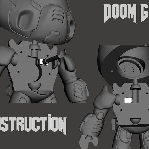 Construction.png Free STL file DooM Guy - Collectable Figure (DooM 2016)・Template to download and 3D print, Dragon2781