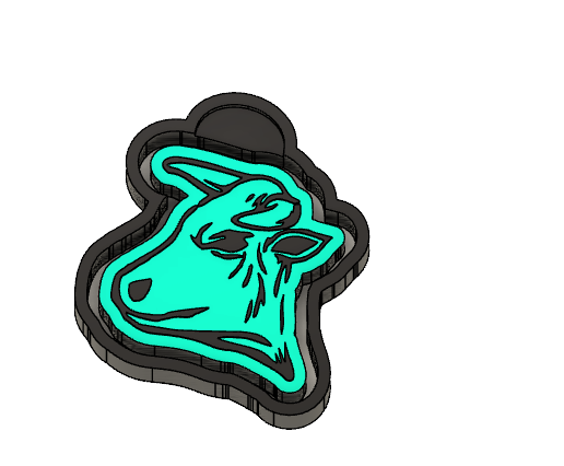 Bucking Bull Head 3D model