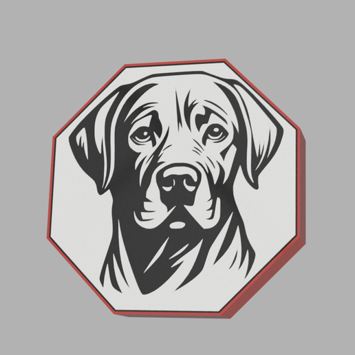 🐶 3D Dog Lamp - Modern Lighting Decoration (Octagonal Format)