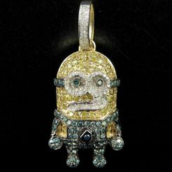 0013.jpg Minion hip hop Colgante modelo imprimible 3d
