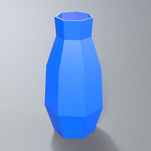 Low Poly Faceted Vase 200 mm - 3D Print STL