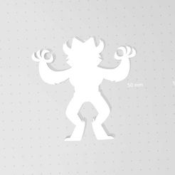 werewolf1-2.jpg Archivo STL Silueta de Hombre Lobo, Contorno de Hombre Lobo, STL y SVG, Stencil, Monstruo, Halloween・Plan de impresora 3D para descargar, drakoniccreations