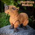 capyPainted-0108-copy.jpg Capybara Articulated Fidget, print-in-place body, snap-fit, cute-flexi