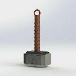 Hammer.jpg Free STL file Hammer Of Thor Key Chain・3D printing template to download