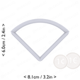 1-4_of_pie~2in-cm-inch-top.png Slice (1∕4) of Pie Cookie Cutter 2in / 5.1cm