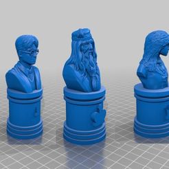 HPotter_Chess1.jpg Archivo STL gratis Juego de ajedrez de Harry Potter・Objeto para impresora 3D para descargar, Anubis_