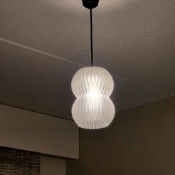 20230917_185414.jpg STL-Datei Wellenförmige Doppelkugel-Lampe kostenlos・3D-druckbare Vorlage zum herunterladen