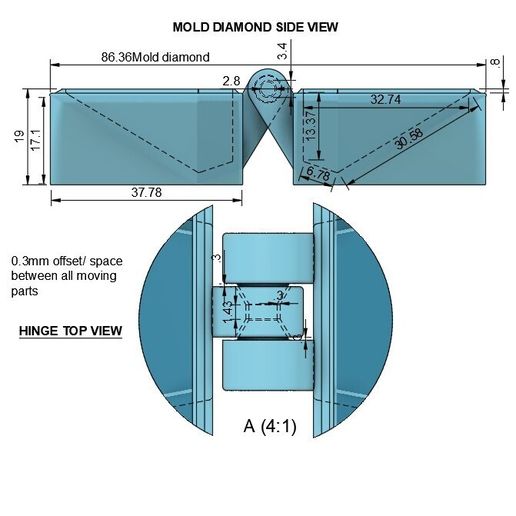 💎 PRINT IN PLACE MOULD FOR A DIAMOND - TWO VERSIONS - SENSORY PLAY・ STL ...